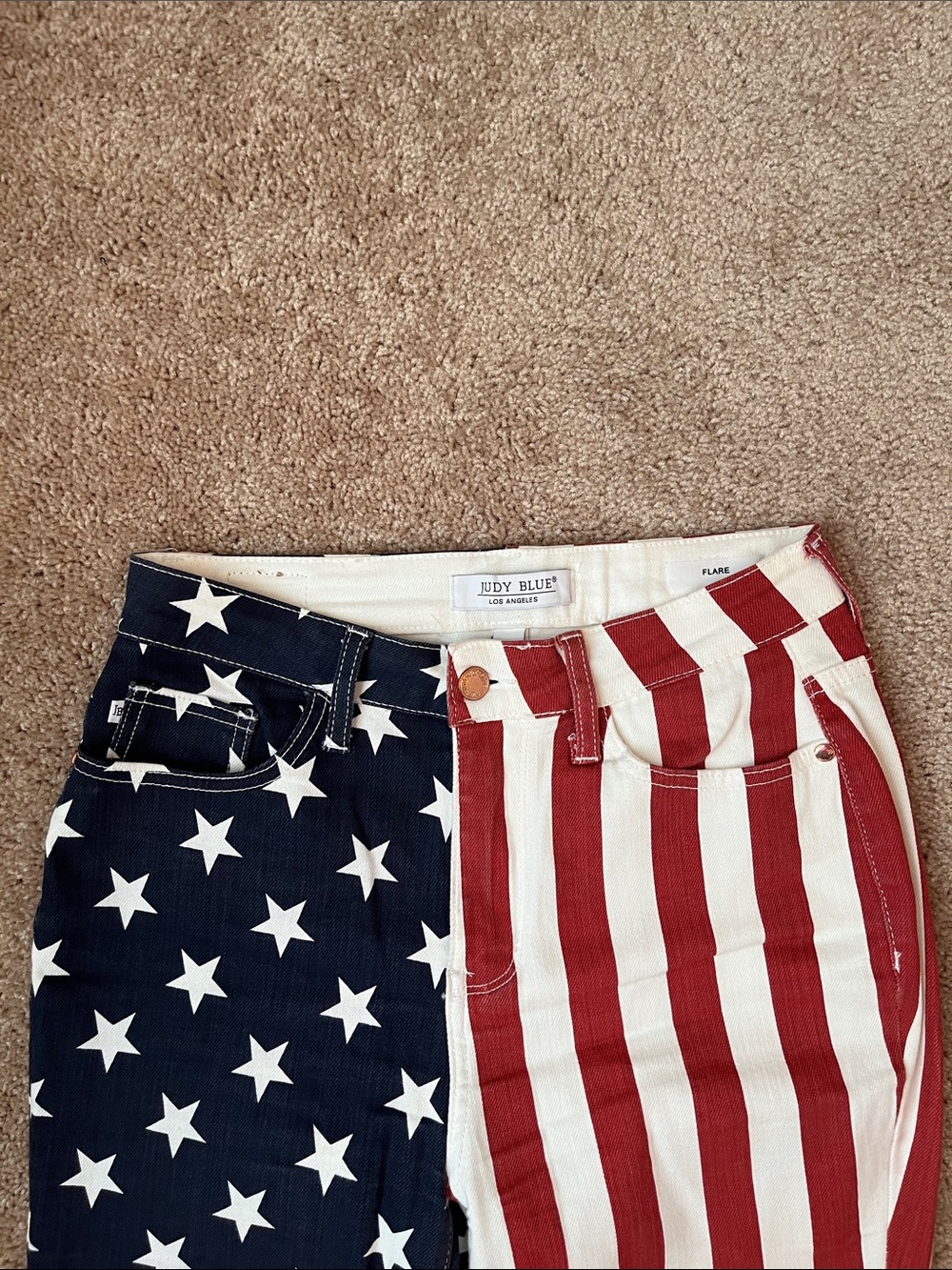 Judy Blue High Waist Flag Flare Jeans - Picture 4 of 13
